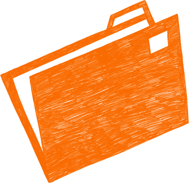 orange computer folder PNG, SVG