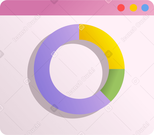 Gráfico circular con ventana PNG, SVG
