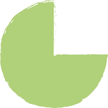 Green pie chart PNG、SVG