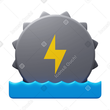 3D hydroelectric PNG, SVG