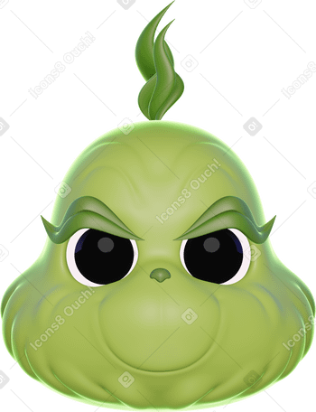 3D grinch icon PNG, SVG