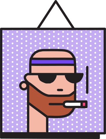 porträt eines mannes mit einer zigarre PNG, SVG
