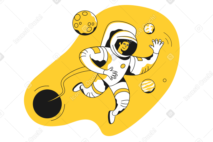 Welcome to space Illustration in PNG, SVG