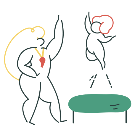 Trampoline jumping Illustration in PNG, SVG