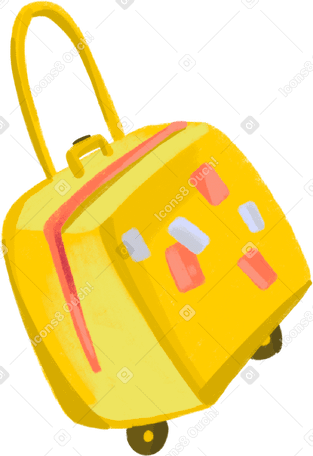 suitcase Illustration in PNG, SVG