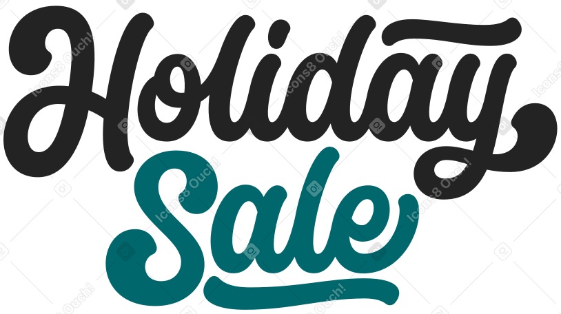 lettering holiday sale Illustration in PNG, SVG