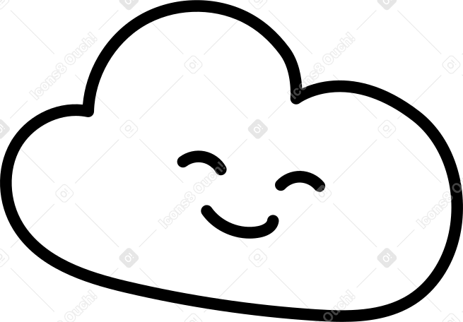 Nuvem feliz PNG, SVG
