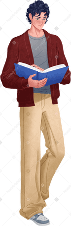 man standing with a book PNG、SVG