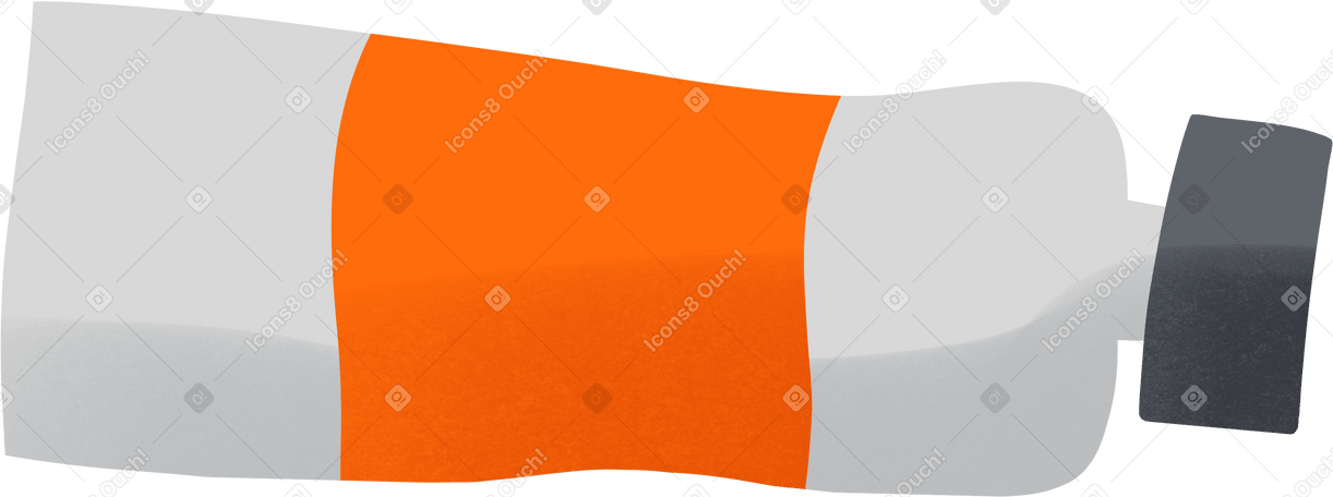 orange paint tubes PNG, SVG