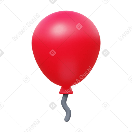 3D party balloon Illustration in PNG, SVG