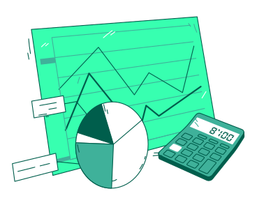 財務計画用のグラフと計算機 PNG、SVG