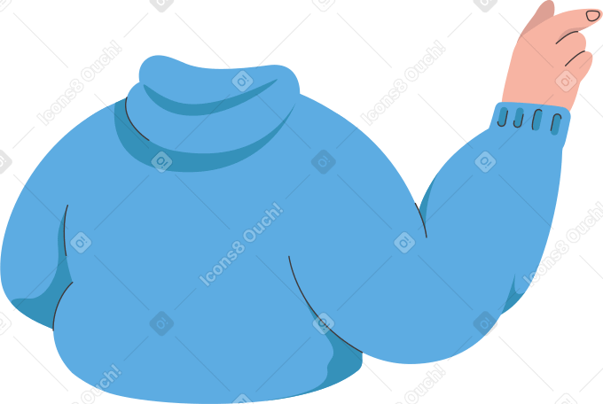 blue sweater PNG, SVG
