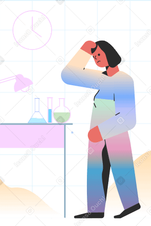 Girl makes a vaccine Illustration in PNG, SVG