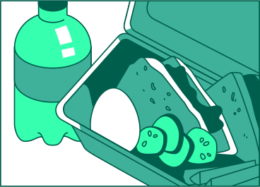 lunchbox mit rahmen PNG, SVG