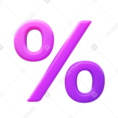 3D percentage PNG、SVG