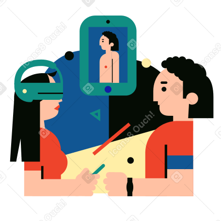 Virtual Reality Illustration in PNG, SVG