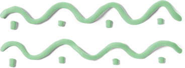 Lignes ondulées vert clair avec des points PNG, SVG