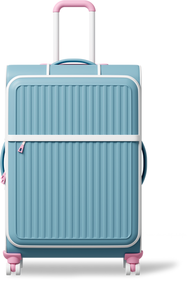 suitcase blue PNG、SVG