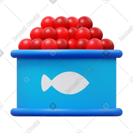 3D caviar PNG, SVG