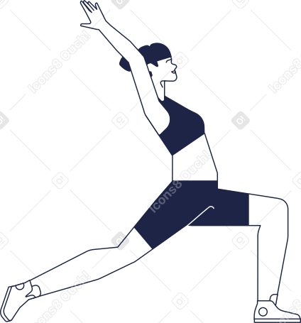 woman in yoga pose line Illustration in PNG, SVG