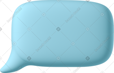 Small blue speech bubble lower left PNG, SVG