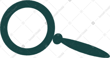 Dark green magnifying glass PNG, SVG