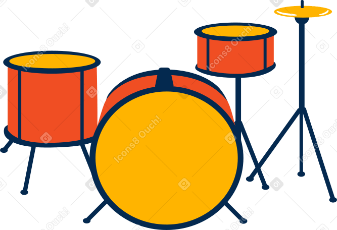 drum set Illustration in PNG, SVG
