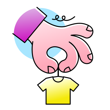 Hand holding t-shirt on hanger PNG, SVG