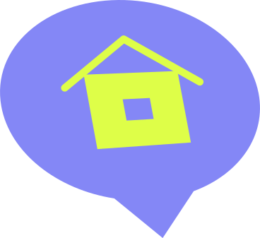 bubble with a house PNG, SVG