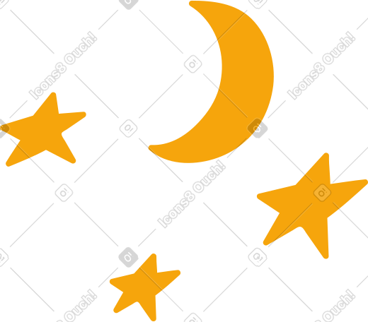 一个月左右的三颗星 PNG, SVG