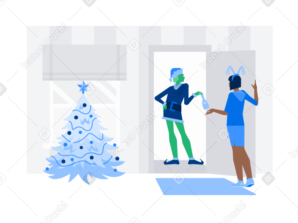 Grinch Christmas Illustration in PNG, SVG