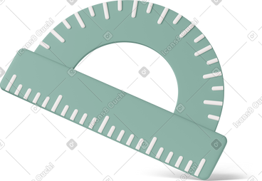 Green protractor PNG, SVG