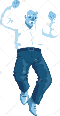 old man jumping PNG, SVG