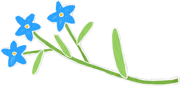 Маленькие голубые цветы в PNG, SVG