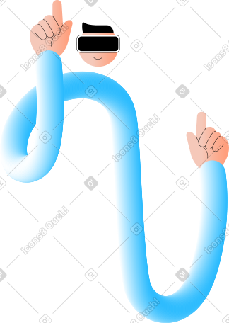 man in vr glasses PNG, SVG