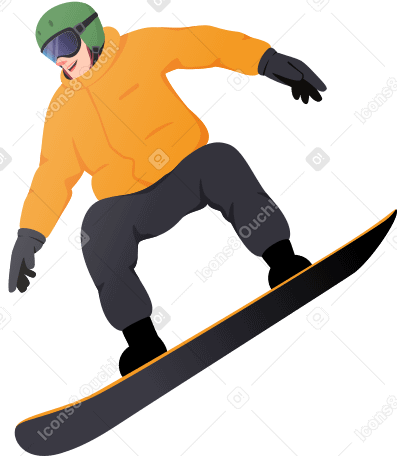 snowboarder Illustration in PNG, SVG
