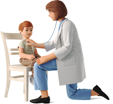 doctor and little boy PNG, SVG