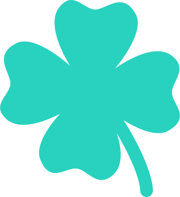 four-leaf clover green PNG, SVG