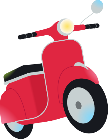 Scooter rosso PNG, SVG