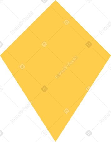 yellow kite PNG, SVG