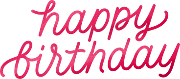 happy birthday lettering PNG, SVG
