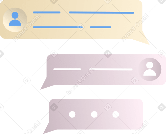 dialogue in the messenger Illustration in PNG, SVG