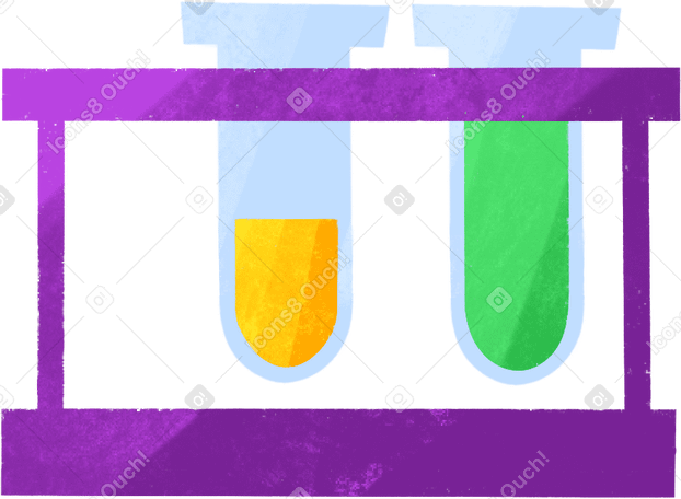 set of laboratory test flask Illustration in PNG, SVG