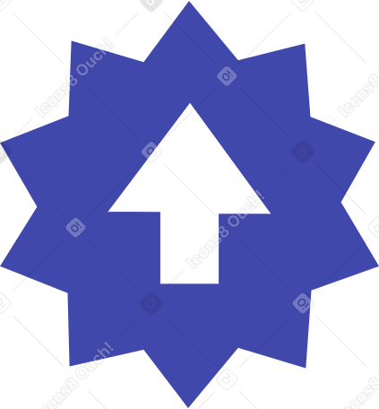 white arrow up Illustration in PNG, SVG