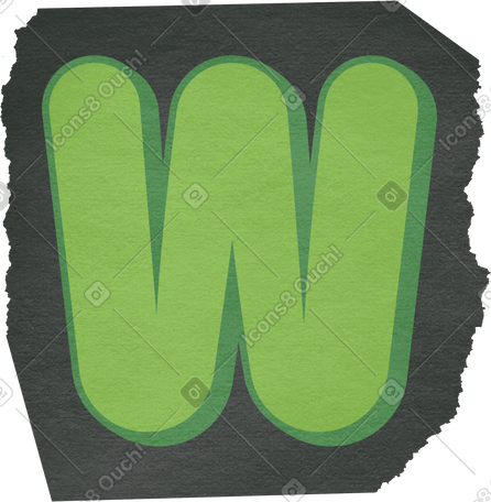 collage capital letter w PNG, SVG