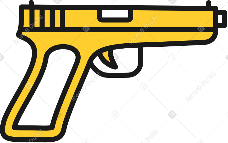 pistol gun weapon Illustration in PNG, SVG