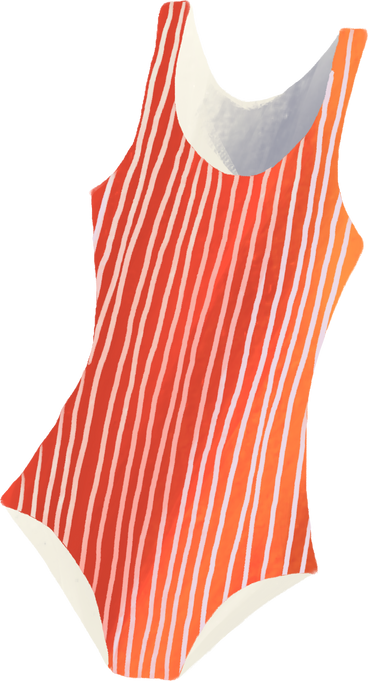 Striped swimsuit PNG、SVG