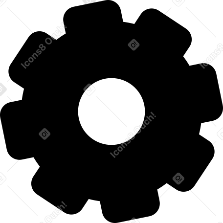 黑色齿轮 PNG, SVG