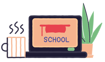 Study at school from home PNG, SVG
