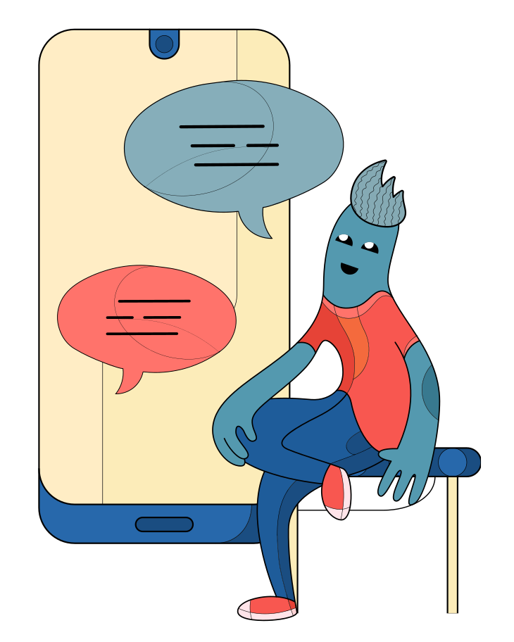 Chatting Illustration in PNG, SVG